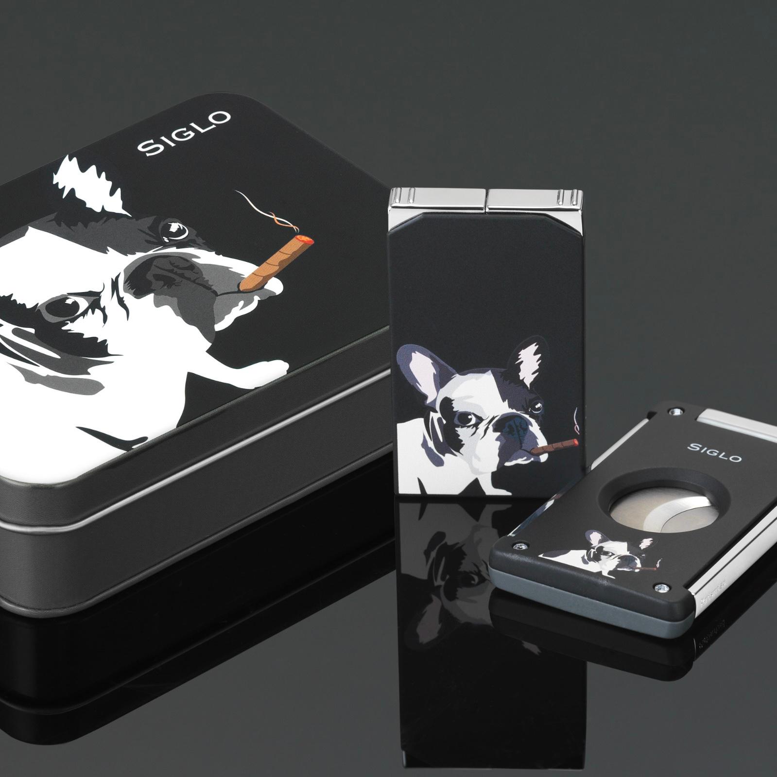 Dog In Black Accessories Set